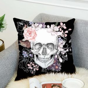 Skull Decorative Throw Pillow Cover