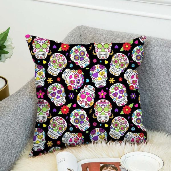 Skull Decorative Throw Pillow Cover