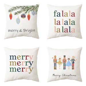 Merry Christmas Nutcracker Throw Pillow Covers