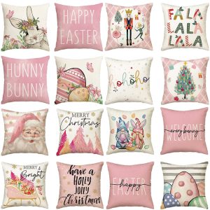 Pink Throw Pillow Covers Cushion Case