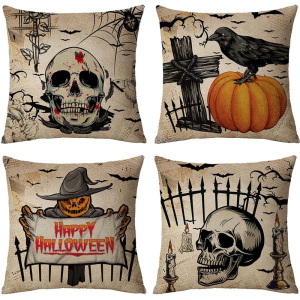 Ghost Pumpkin Halloween Pillow Covers