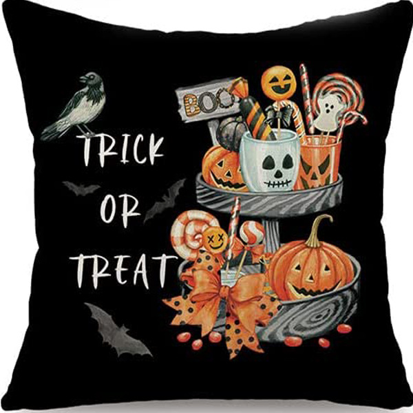 Ghost Pumpkin Halloween Pillow Covers