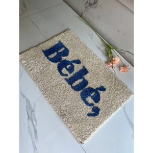 Letter Korean flocking bumpy cake fleece creative bathmat