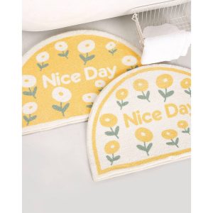 Nice Day cute cartoon imitation cashmere bath mat