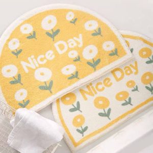 Nice Day cute cartoon imitation cashmere bath mat