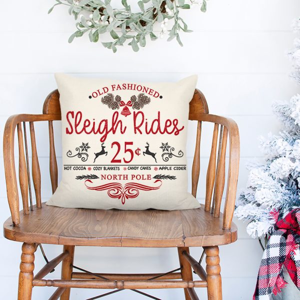 Christmas Pillow Covers Throw Cushion Case