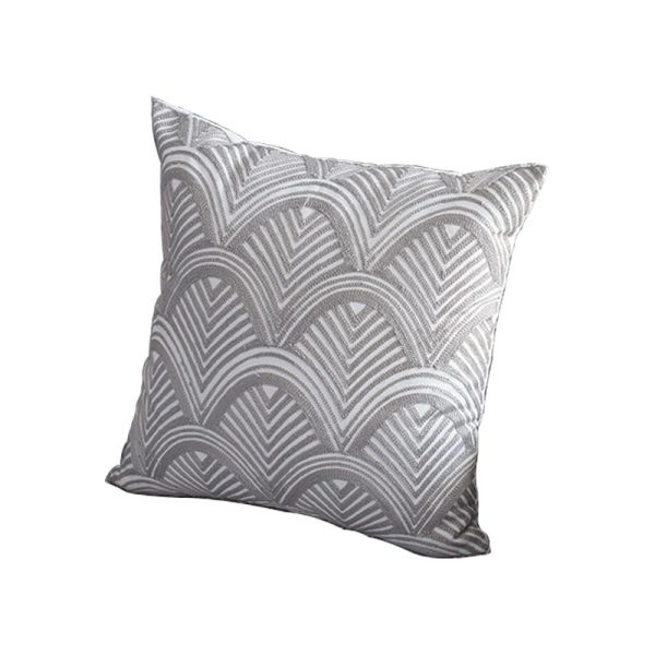 Nordic Geometric Embroidered Pillow Cover