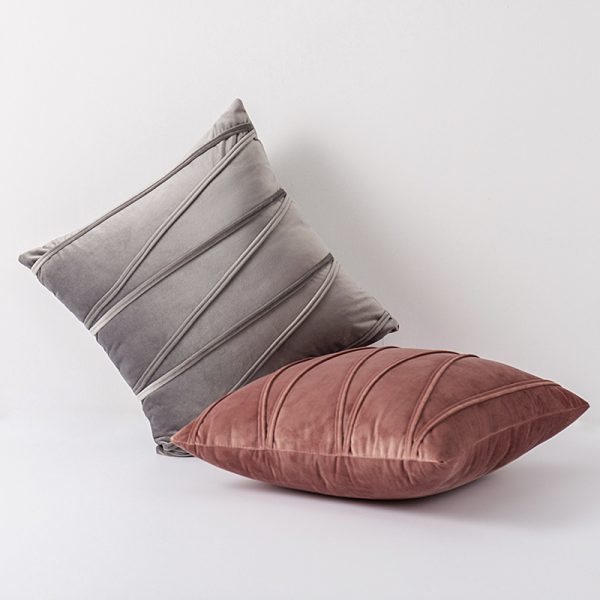 Nordic Velvet Striped Corded Pillow Cover