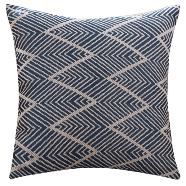 Mu Lan Cotton Linen Japanese Wave Pillow Cover