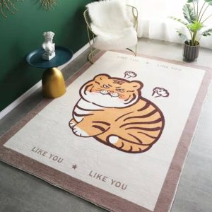 Cartoon non-slip soft and cute fat tiger kids rug