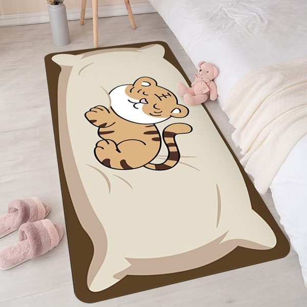 Cartoon non-slip soft and cute animals kids rug