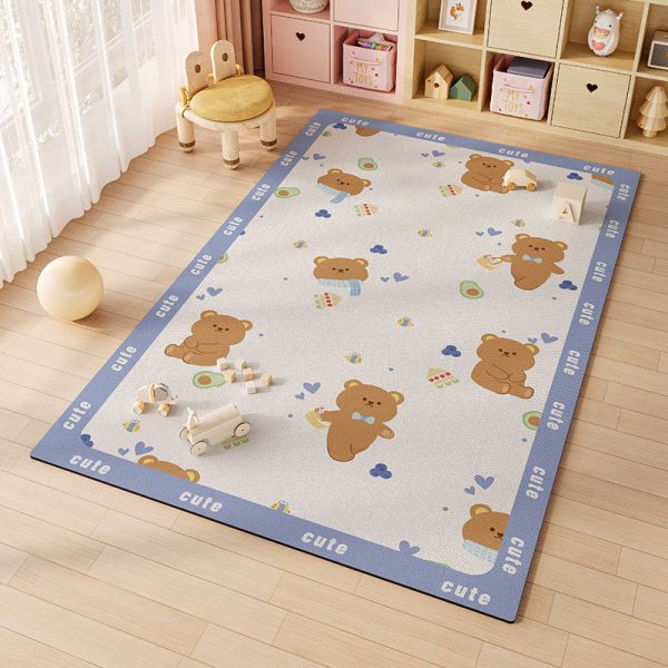 Cartoon digital non-slip crawling mat waterproof and oil-proof soundproof kids rug