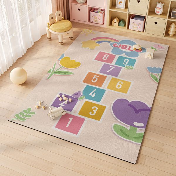 Cartoon digital non-slip crawling mat waterproof and oil-proof soundproof kids rug