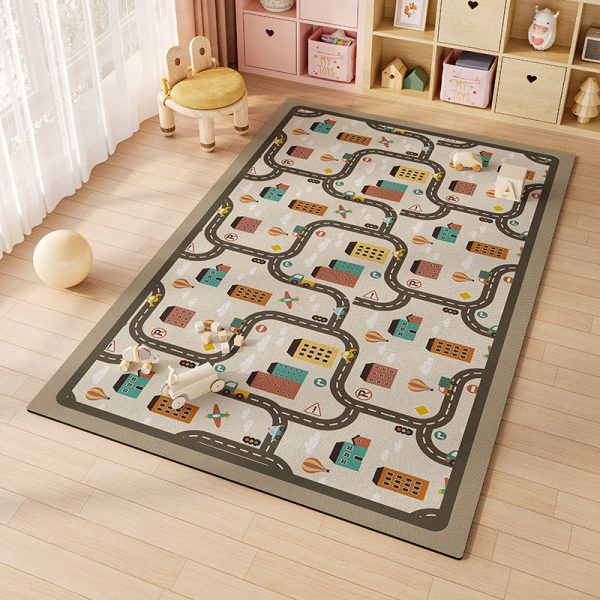 Cartoon digital non-slip crawling mat waterproof and oil-proof soundproof kids rug