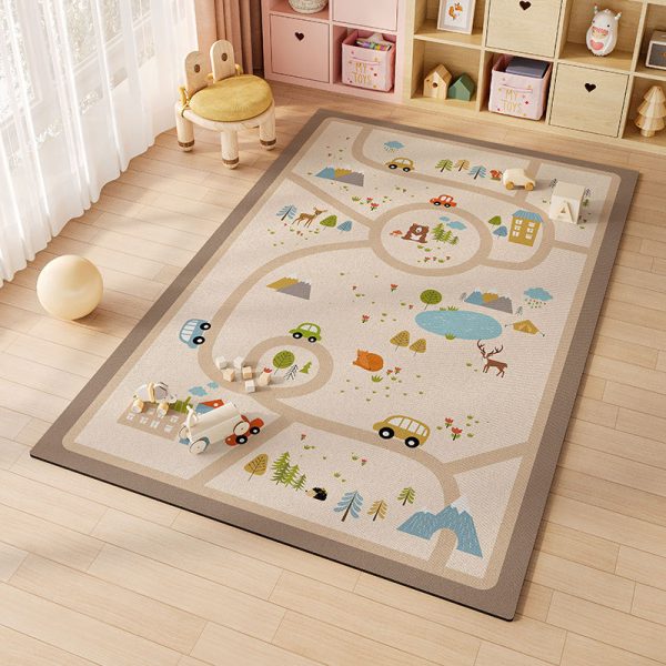 Cartoon digital non-slip crawling mat waterproof and oil-proof soundproof kids rug