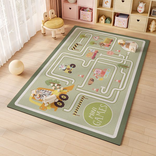 Cartoon digital non-slip crawling mat waterproof and oil-proof soundproof kids rug