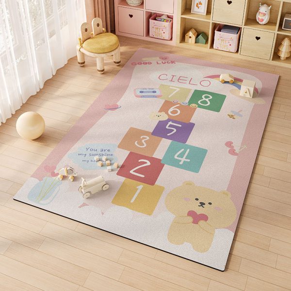 Cartoon digital non-slip crawling mat waterproof and oil-proof soundproof kids rug