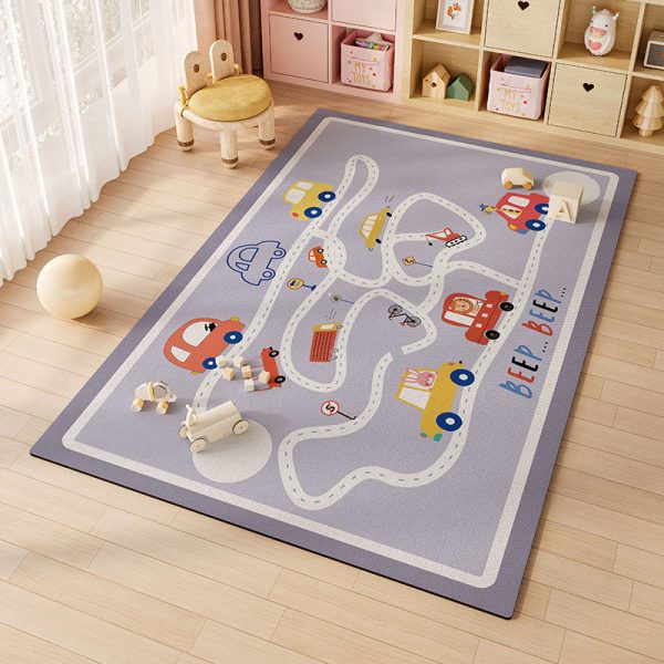 Cartoon digital non-slip crawling mat waterproof and oil-proof soundproof kids rug