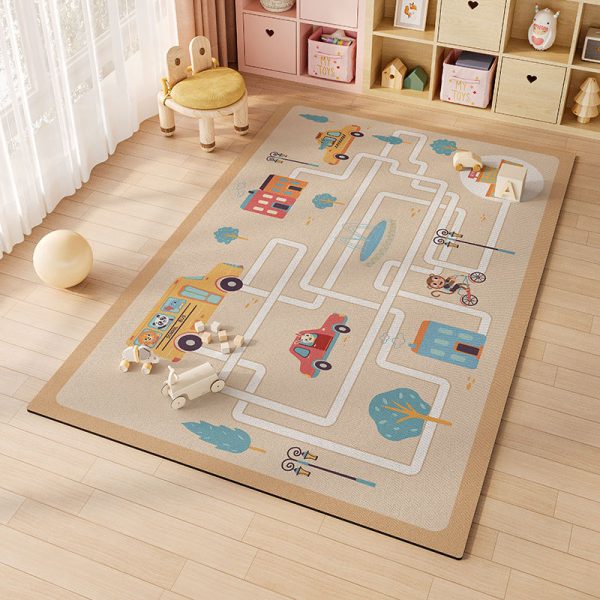 Cartoon digital non-slip crawling mat waterproof and oil-proof soundproof kids rug