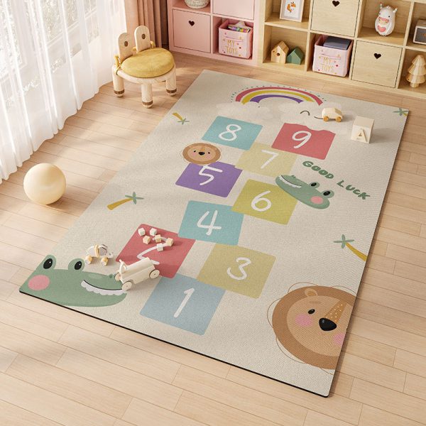 Cartoon digital non-slip crawling mat waterproof and oil-proof soundproof kids rug