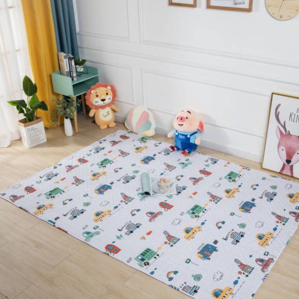 Cartoon trees pure cotton soft wear-resistant kids rug