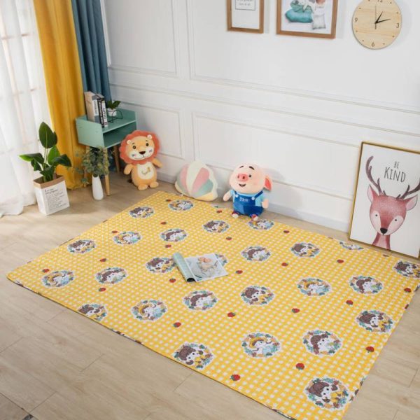 Cartoon trees pure cotton soft wear-resistant kids rug