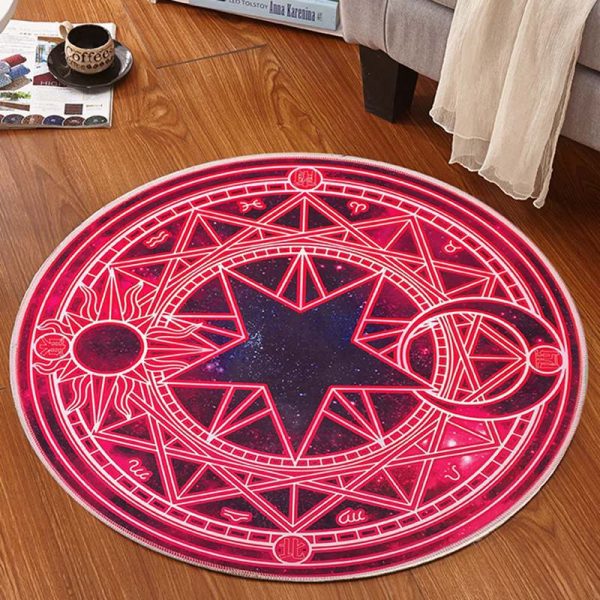 Cartoon Cute Anime Mocha Girl Sakura Magic Array Children's Carpet