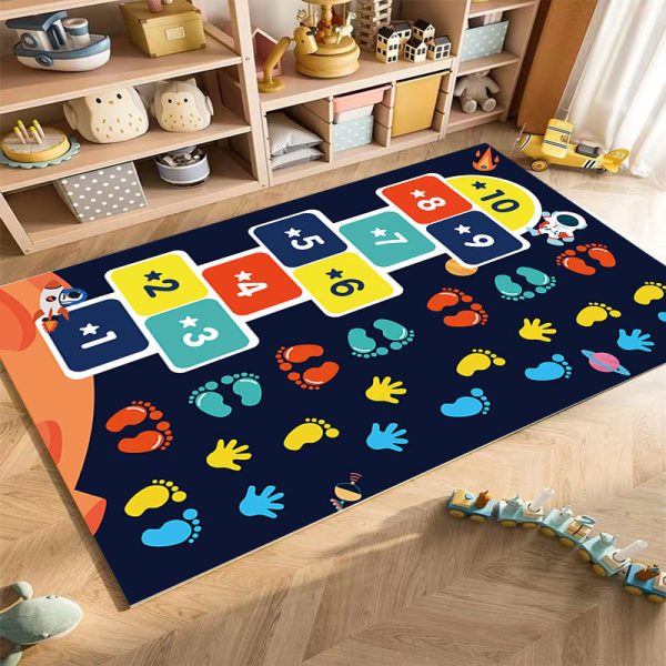 Children's digital hopscotch game rug