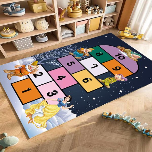 Children's digital hopscotch game rug