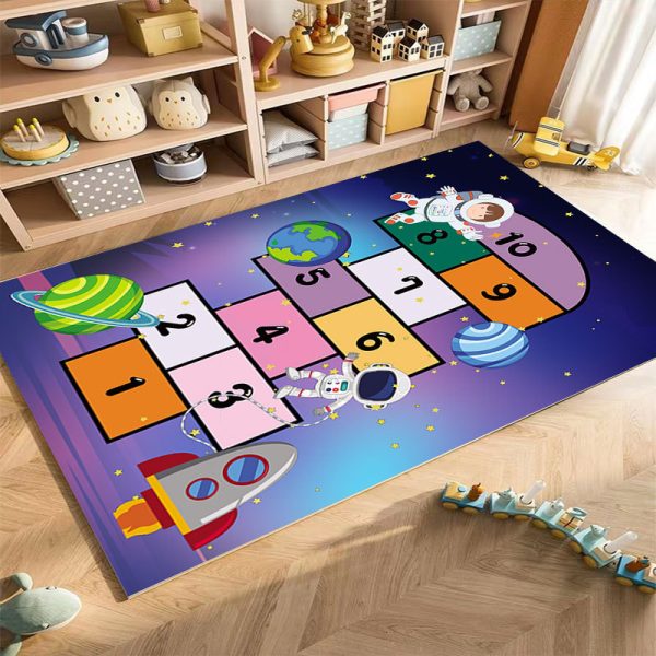 Children's digital hopscotch game rug