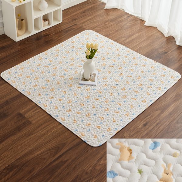 Floral Rabbit Silicone Bottom Non-slip Children's Crawling Mat