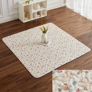 Floral Rabbit Silicone Bottom Non-slip Children's Crawling Mat