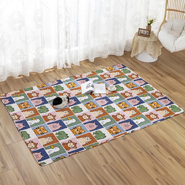 Nordic style cartoon animal collection pure cotton children's crawling mat