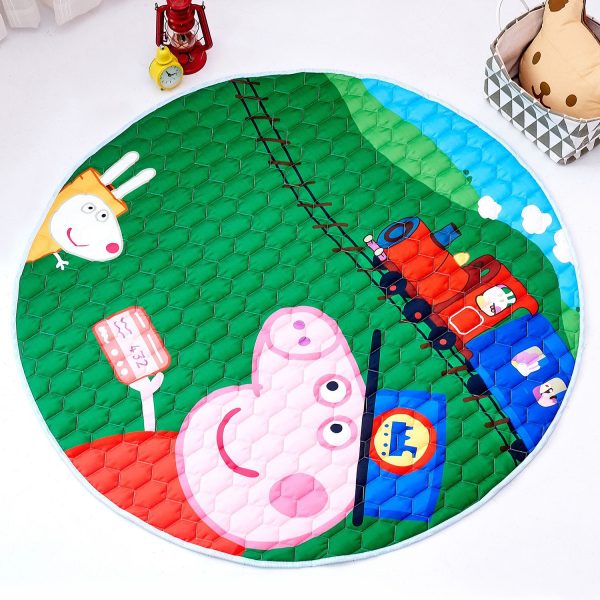 Round cartoon animal print cotton children's crawling mat