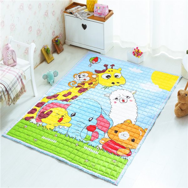 Animated Animal Thick Cotton Foldable Kids Rug