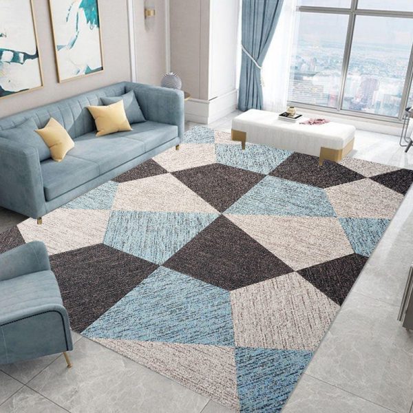 European-style geometric three-dimensional splicing non-slip thickened living room carpet