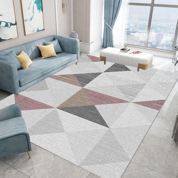 European-style geometric three-dimensional splicing non-slip thickened living room carpet