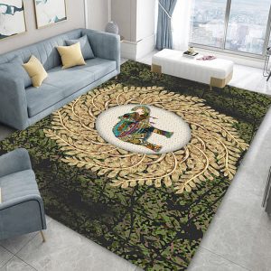 Ins style cartoon printing non-slip thickened living room carpet