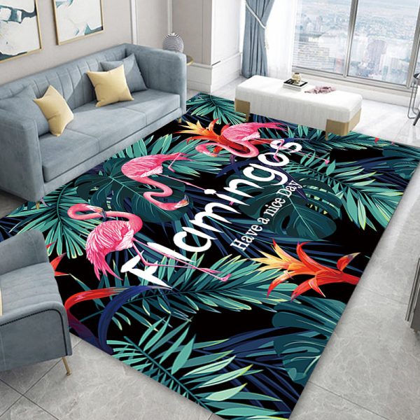 Ins style cartoon printing non-slip thickened living room carpet