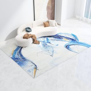 Italian style abstract printing non-slip thickened living room rug