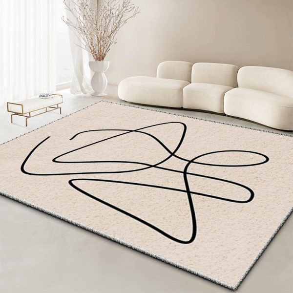 Wabi-sabi style imitation cashmere skin-friendly comfortable living room carpet