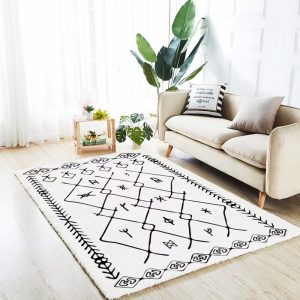 Tatami wabi sabi style imitation cashmere living room rug