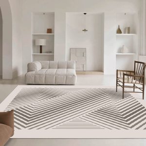 Japanese style minimalist line light luxury living room carpet