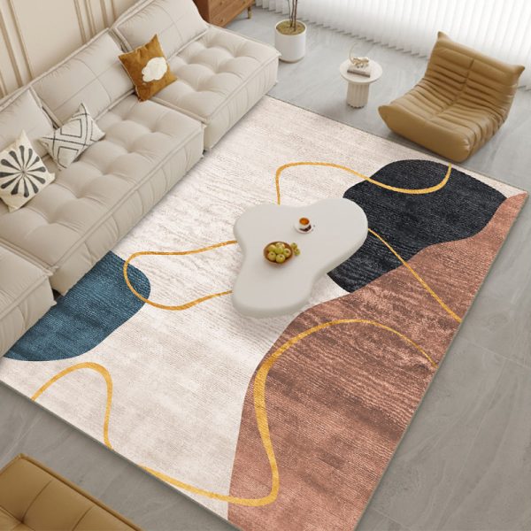 Modern minimalist abstract art large area living room rug