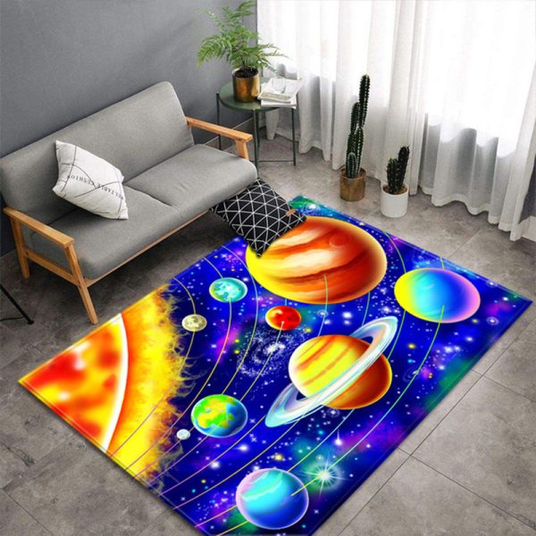 3D cosmic galaxy galaxy living room rug