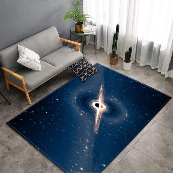 3D cosmic galaxy galaxy living room rug