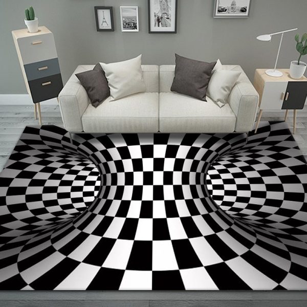 Vertigo visual three-dimensional line living room carpet