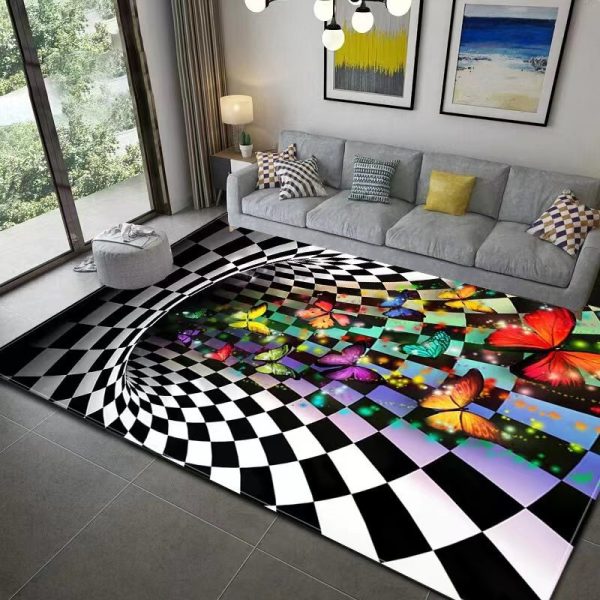 Vertigo visual three-dimensional line living room carpet