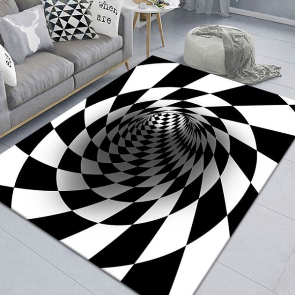 Vertigo visual three-dimensional line living room carpet