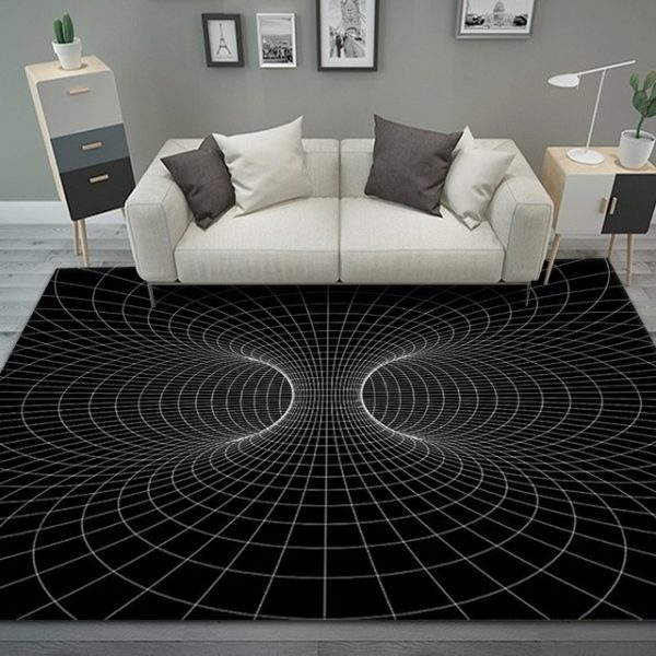 Vertigo visual three-dimensional line living room carpet